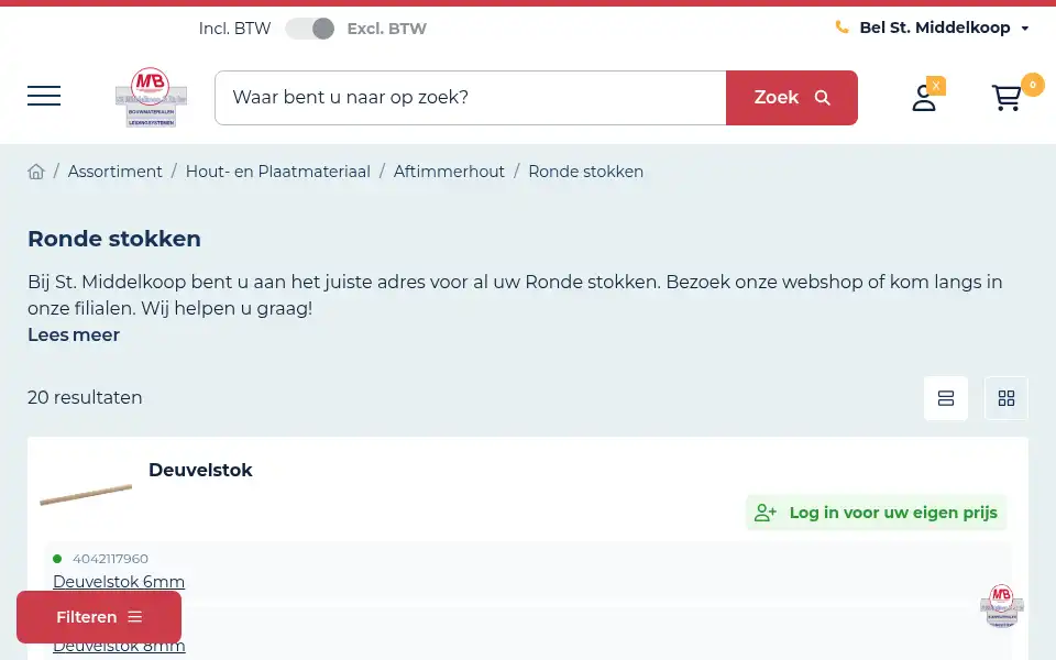 Screenshot of stmiddelkoop.nl