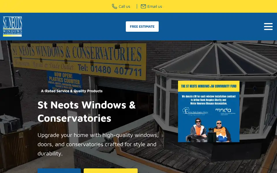 Screenshot of stneotswindows.co.uk
