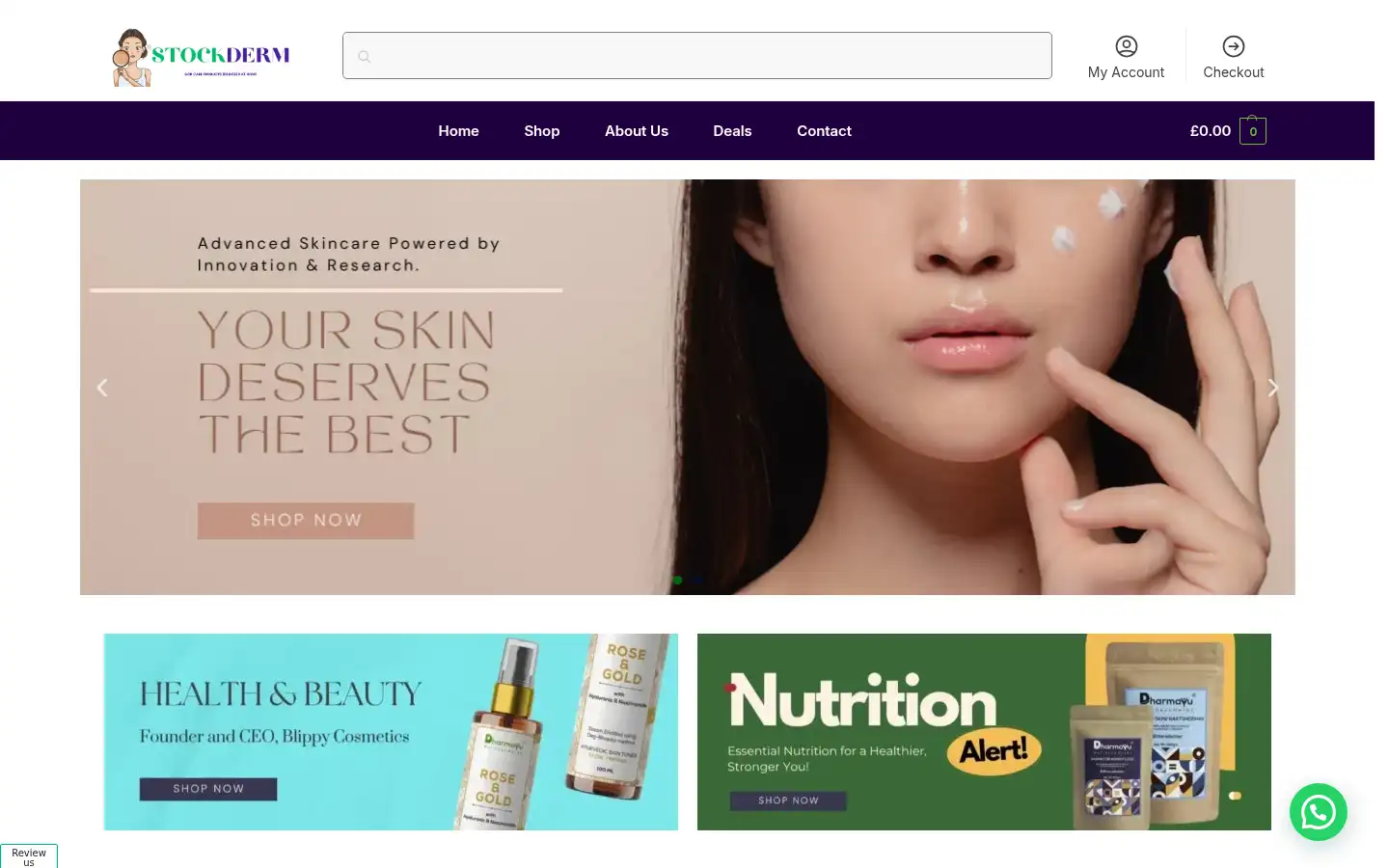 Screenshot of stockderm.com