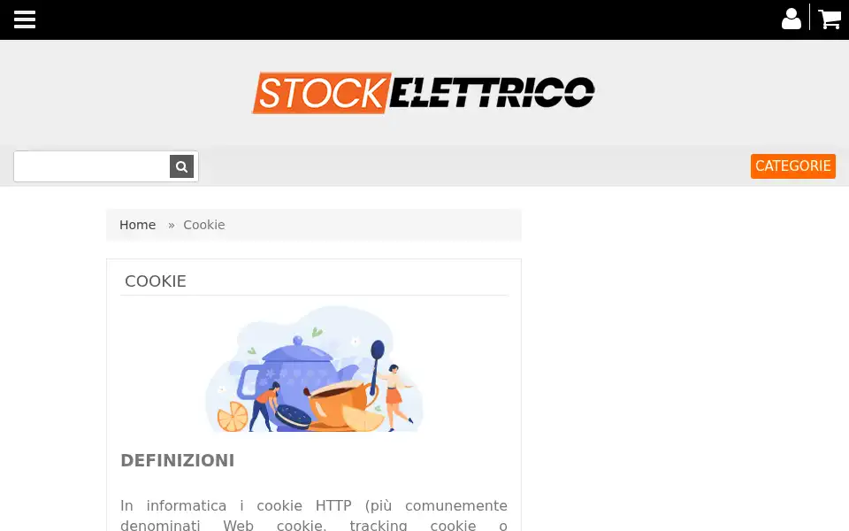 Screenshot of stockelettrico.it