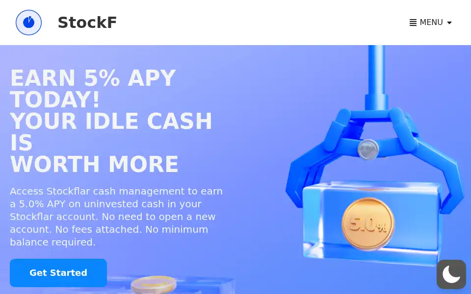Screenshot of stockf.com