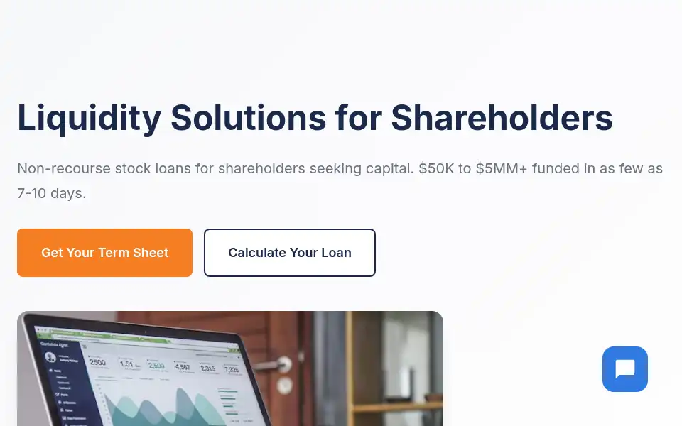 Screenshot of stockloansolutions.com