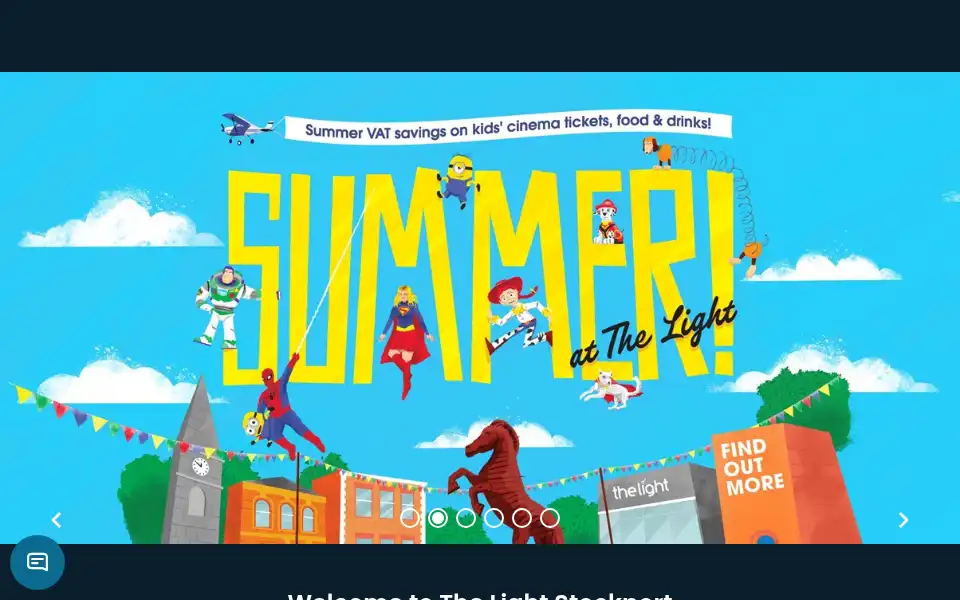 Screenshot of stockport.lightcinemas.co.uk
