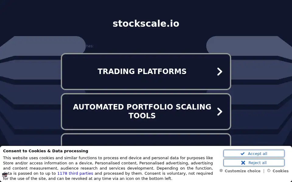 Screenshot of stockscale.io