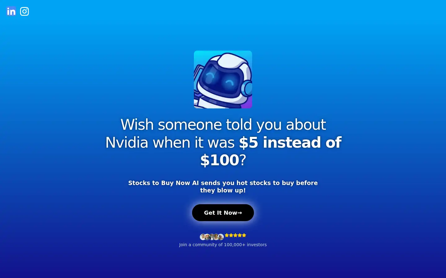 Screenshot of stockstobuynow.ai