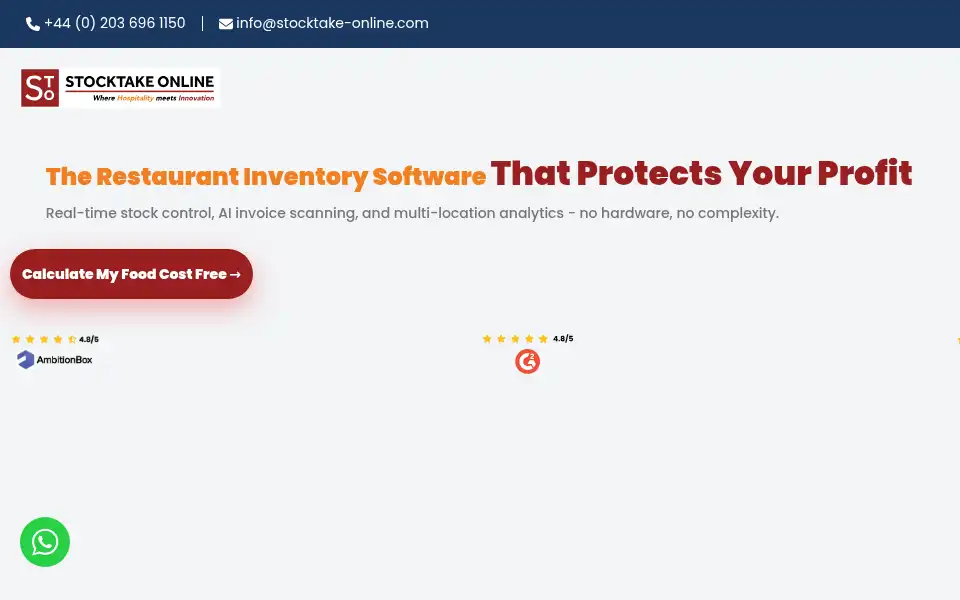 Screenshot of stocktakeonline.com