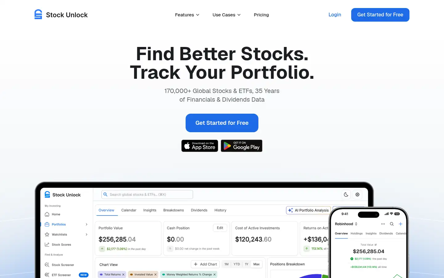 Screenshot of stockunlock.com