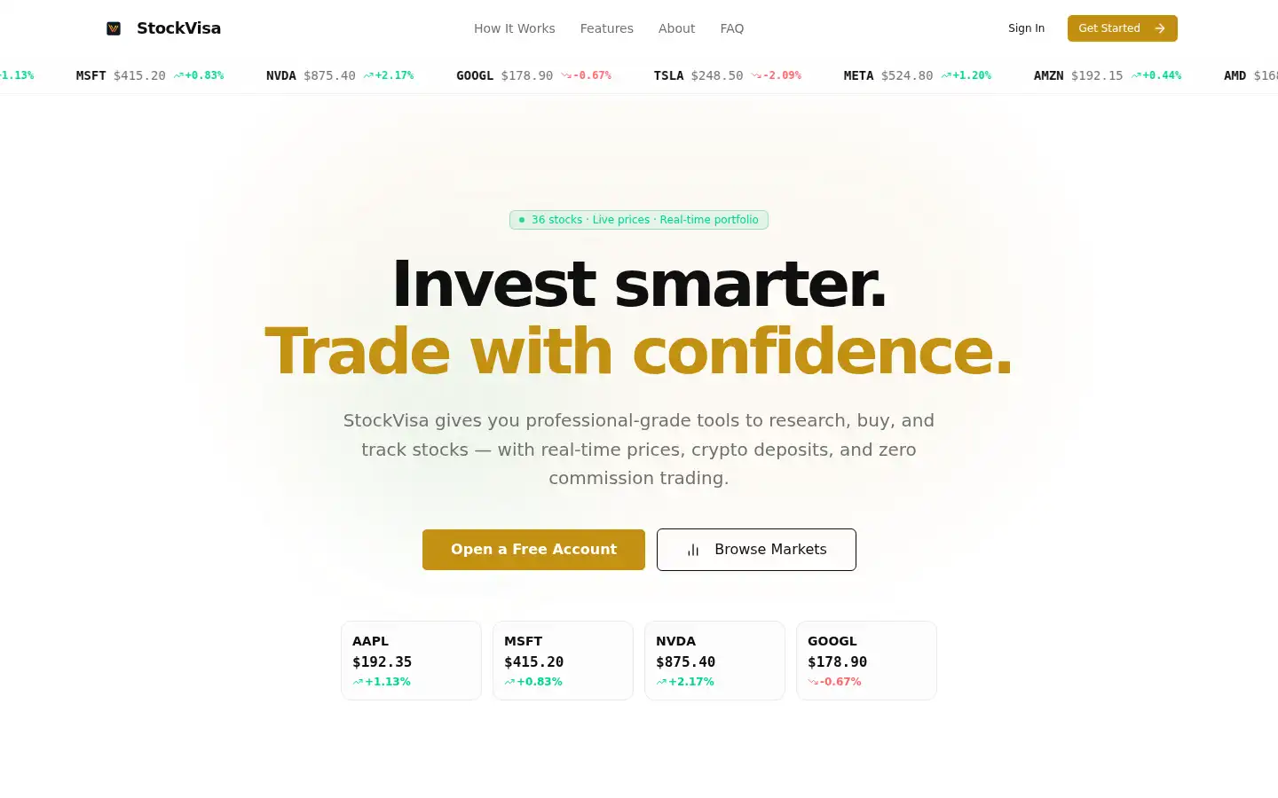 Screenshot of stockvisa.com