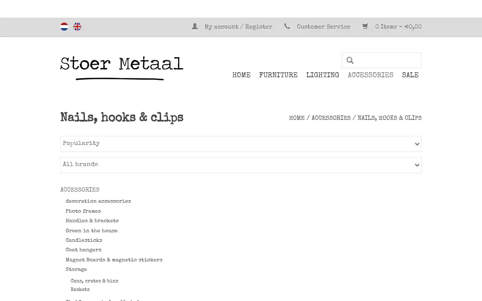 Screenshot of stoermetaal.nl