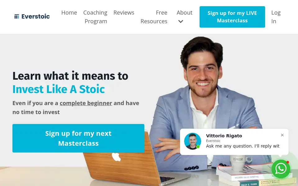 Screenshot of stoicmoneycoach.com