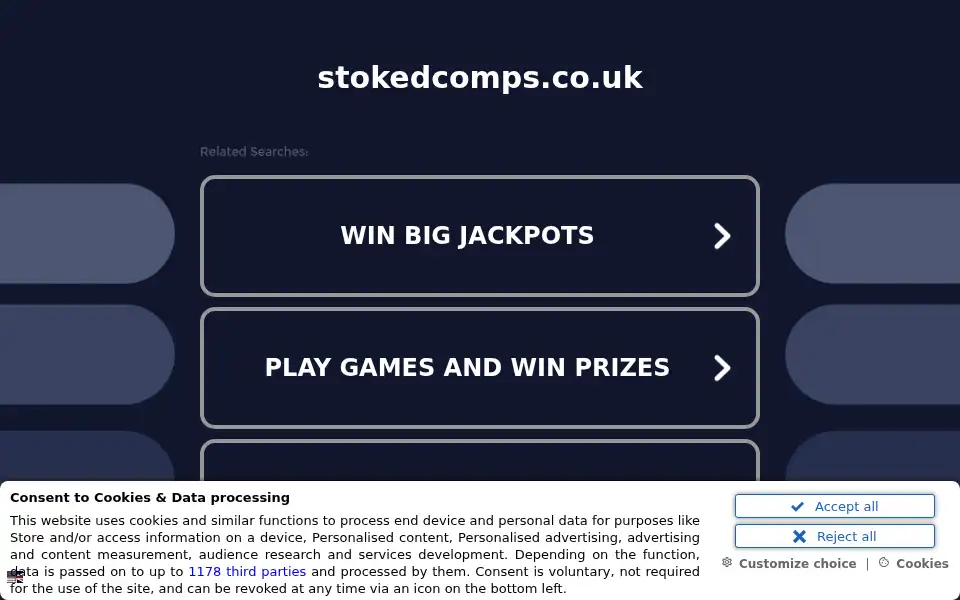 Screenshot of stokedcomps.co.uk