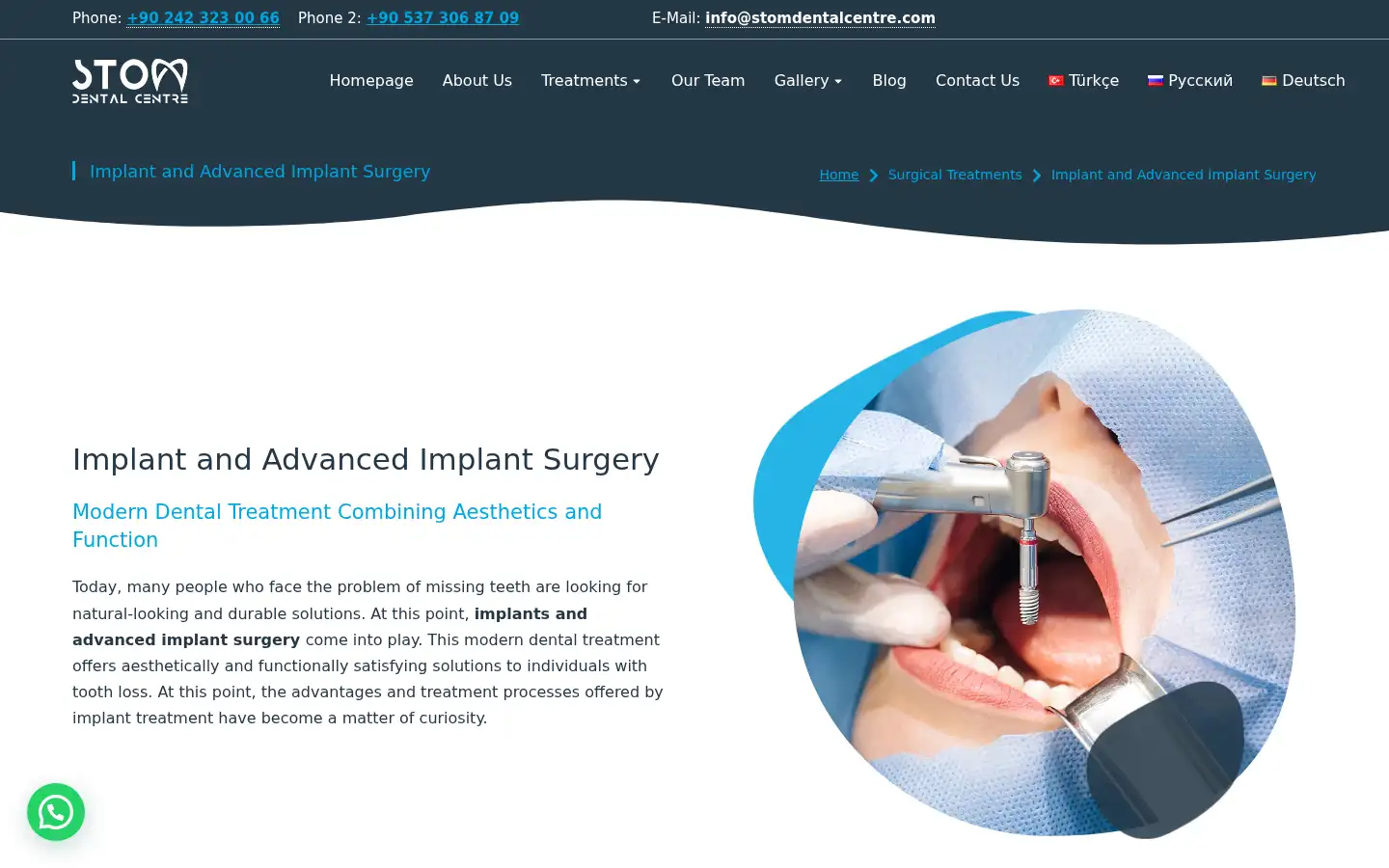Screenshot of stomdentalcentre.com