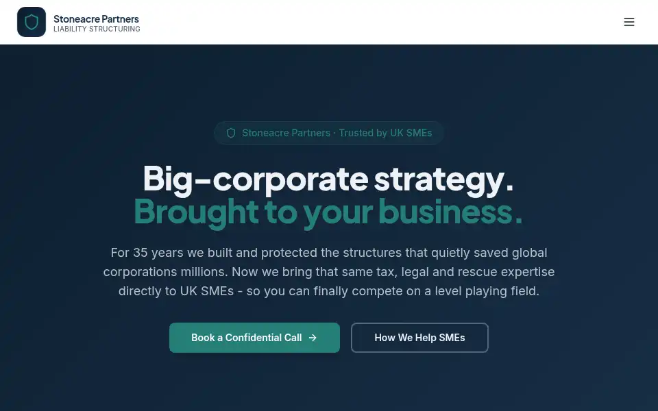 Screenshot of stoneacrepartners.co.uk