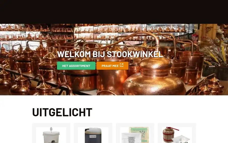 Screenshot of stookwinkel.nl