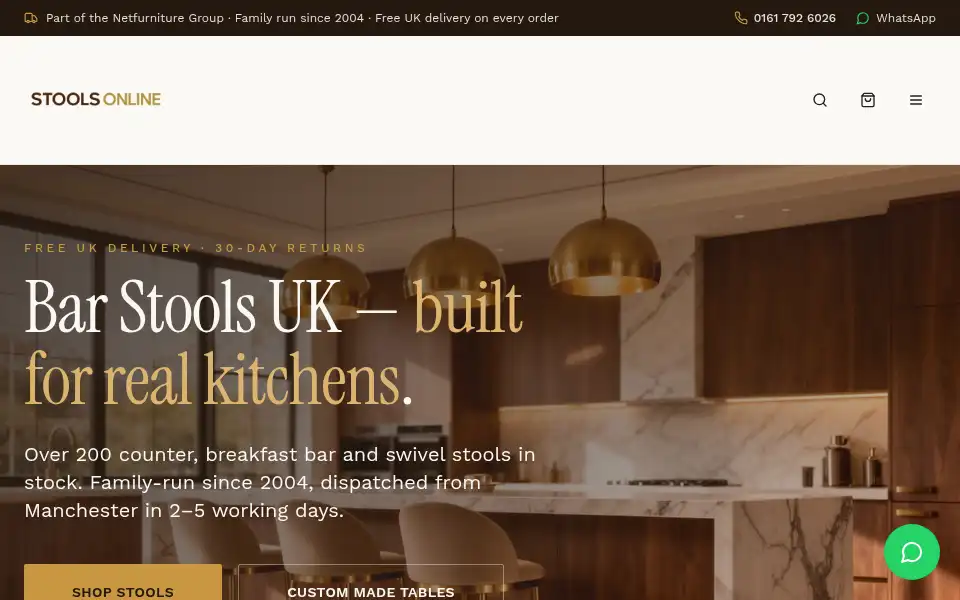 Screenshot of stoolsonline.co.uk