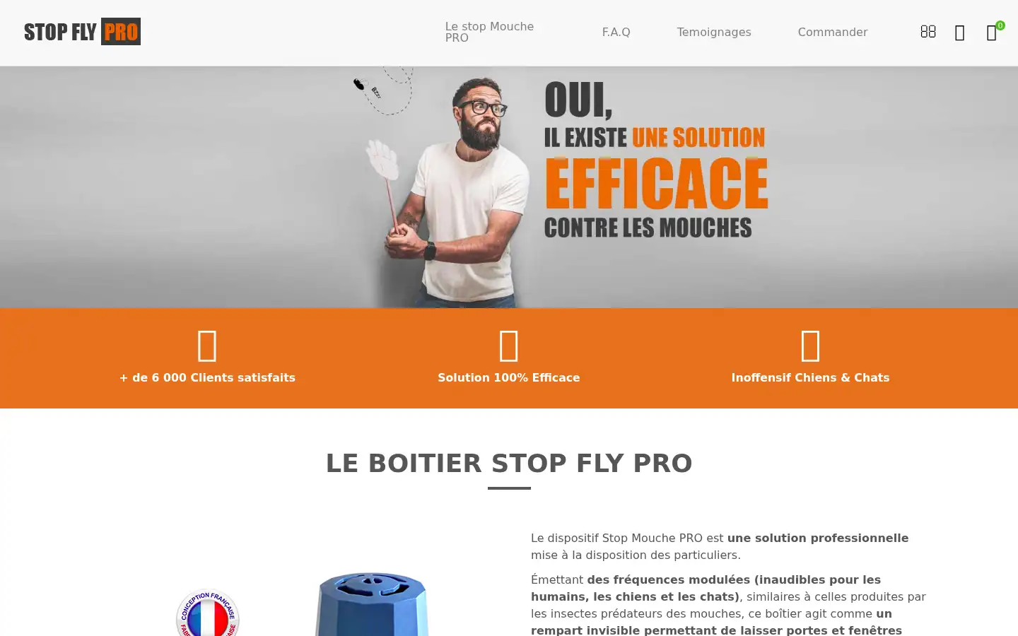 Screenshot of stop-mouche.fr