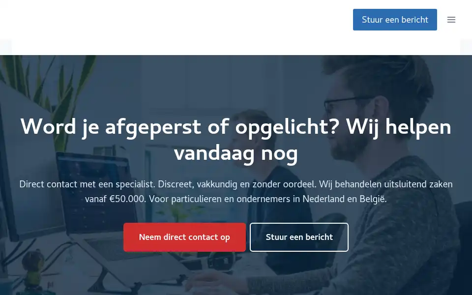 Screenshot of stopafpersing.nl