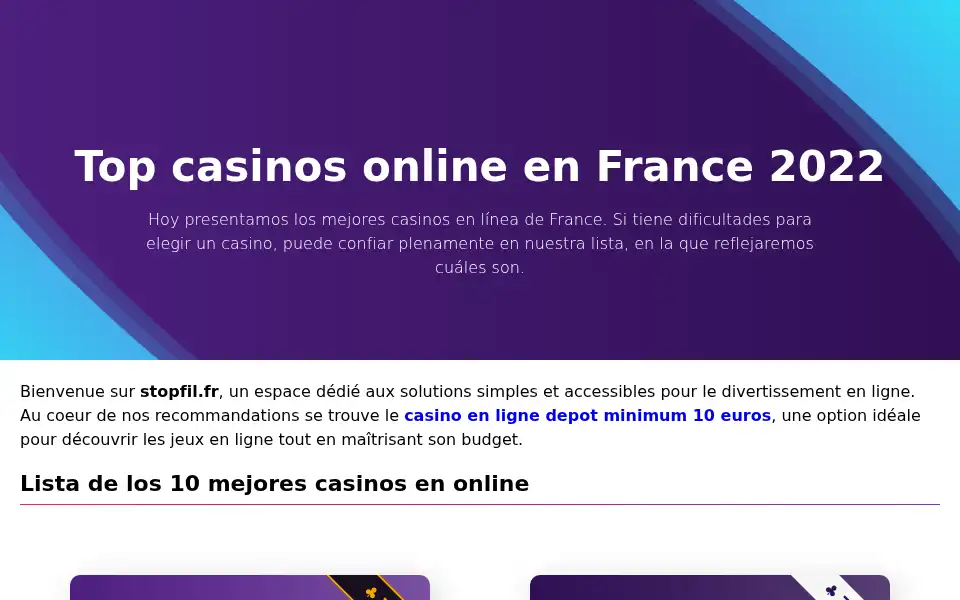 Screenshot of stopfil.fr