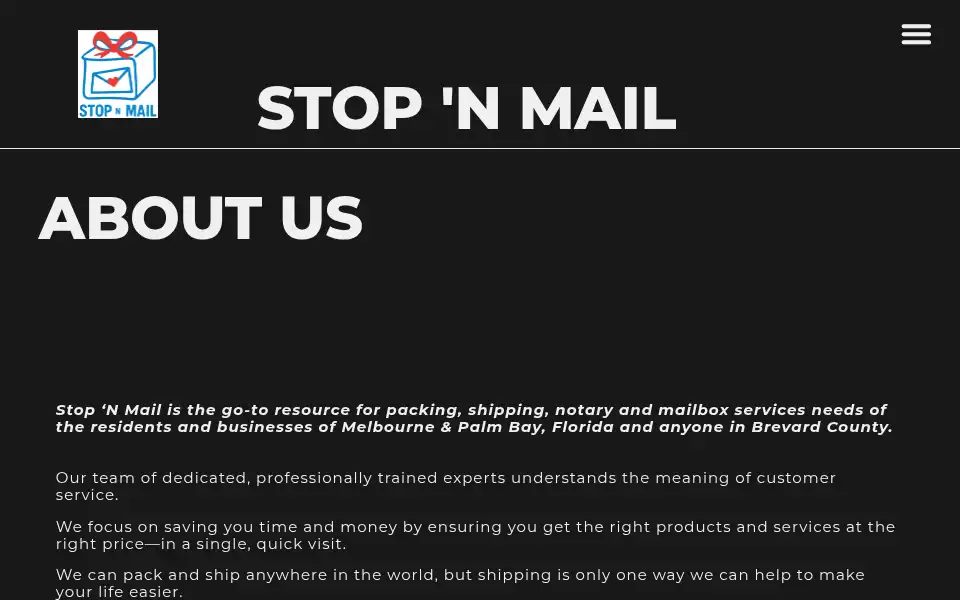 Screenshot of stopnmail.com