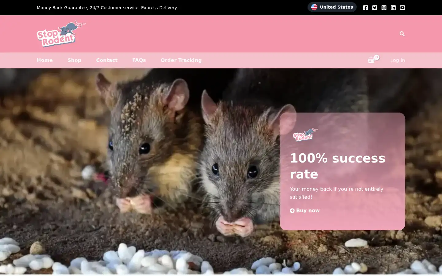 Screenshot of stoprodent.com
