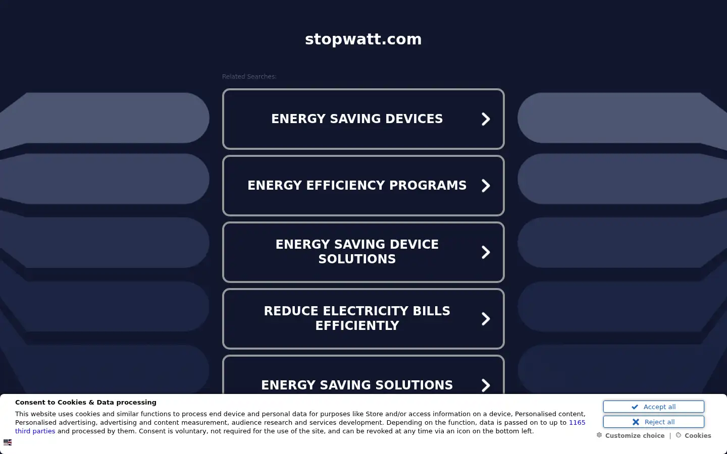 Screenshot of stopwatt.com