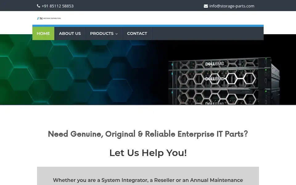 Screenshot of storage-parts.com