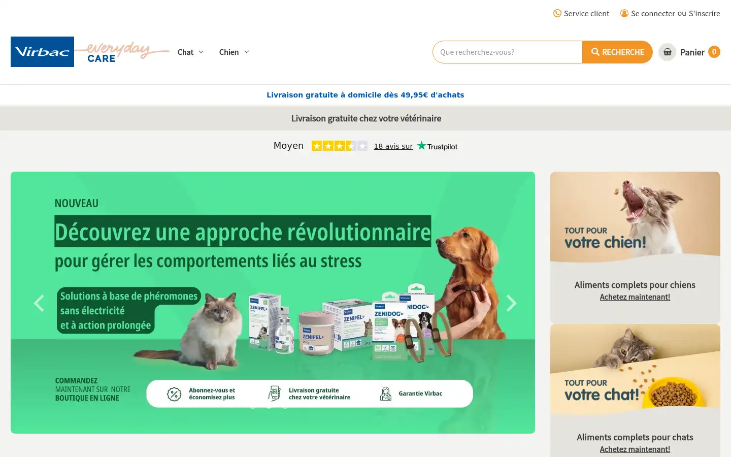 Screenshot of store.be-fr.virbac.com