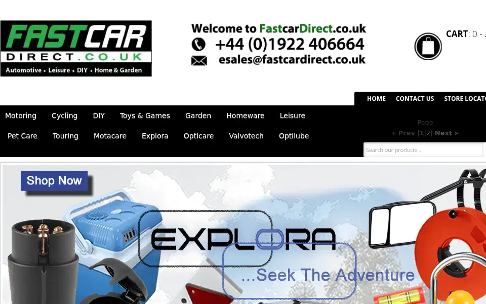 Screenshot of store.fastcardirect.co.uk