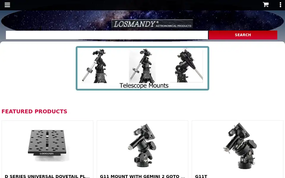 Screenshot of store-losmandy-com.3dcartstores.com