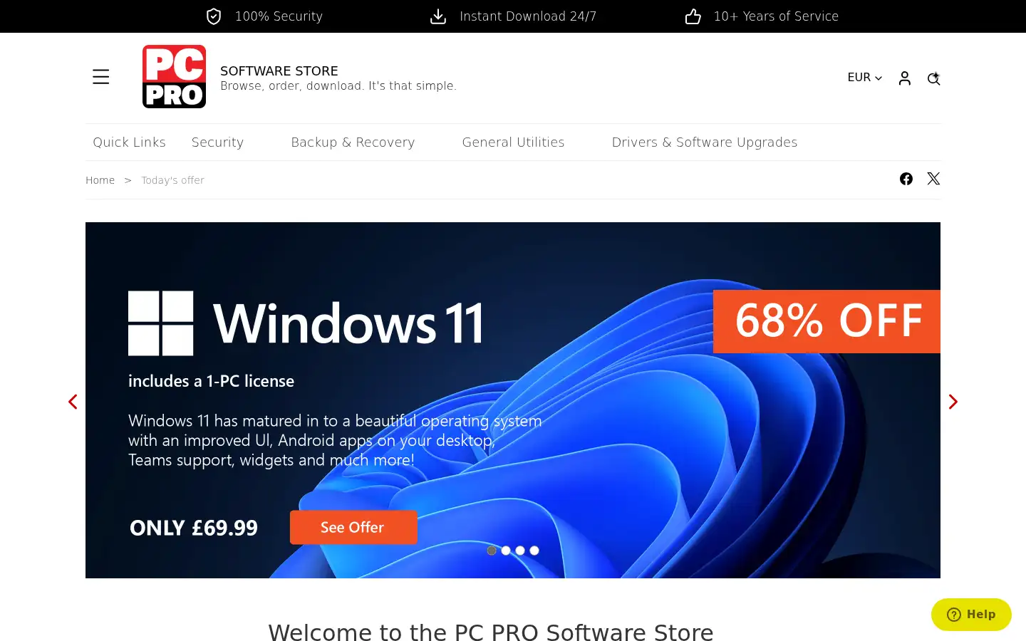 Screenshot of store.pcpro.co.uk
