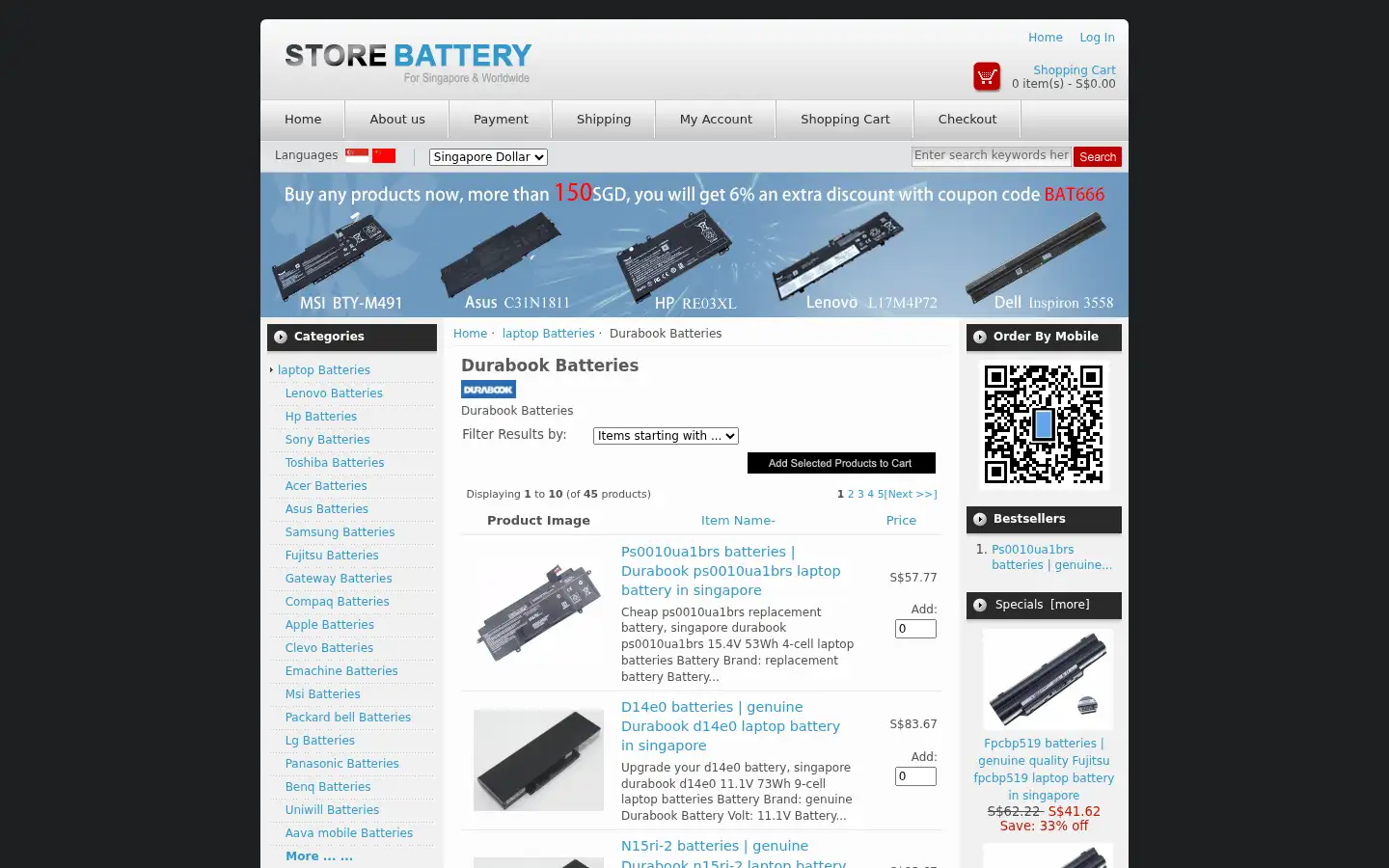 Screenshot of storebattery.sg