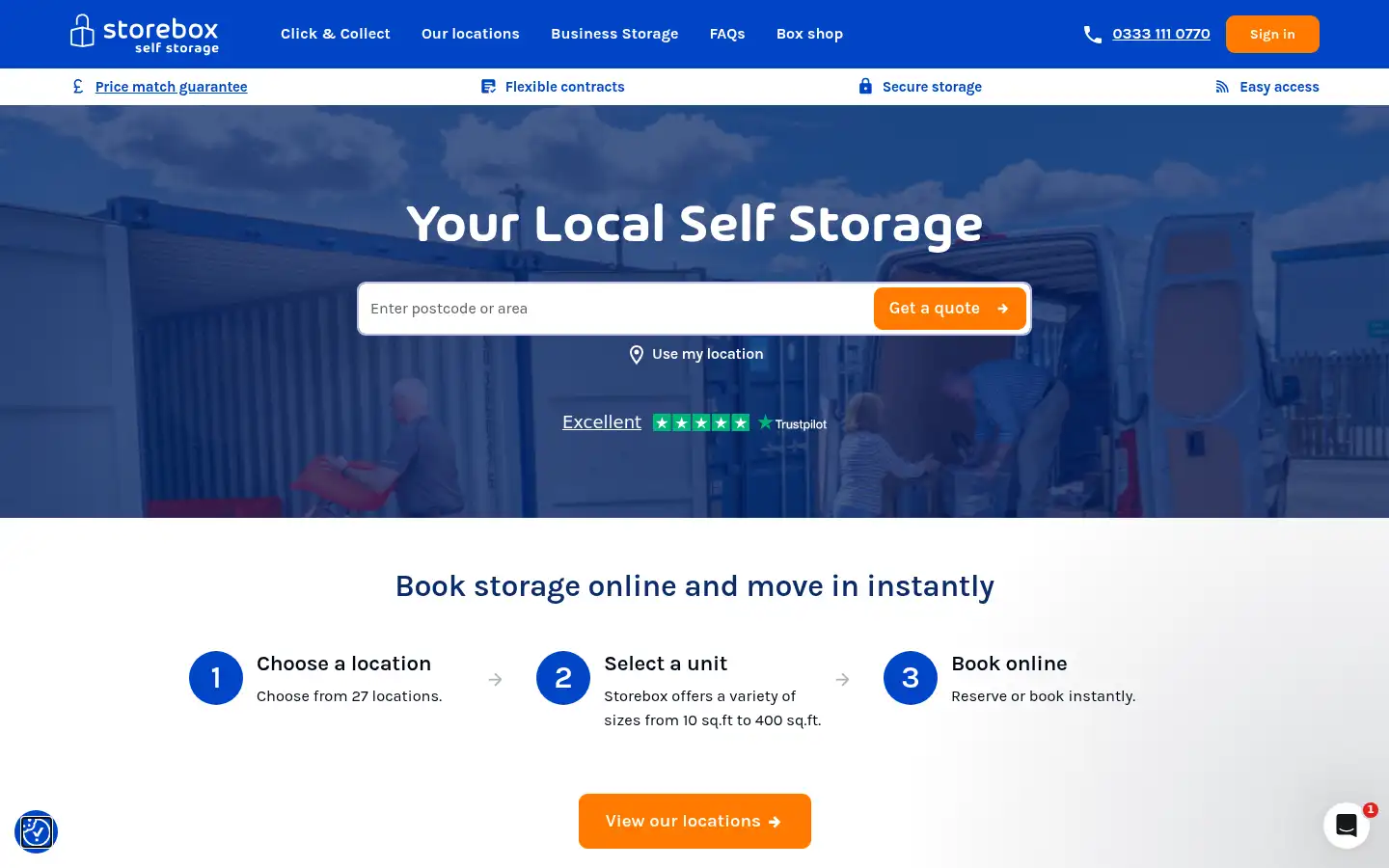 Screenshot of storebox.co.uk