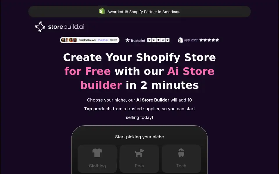 Screenshot of storebuild.ai