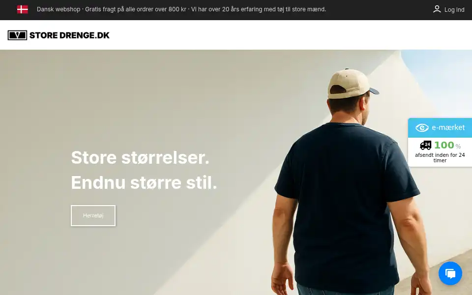 Screenshot of storedrenge.dk