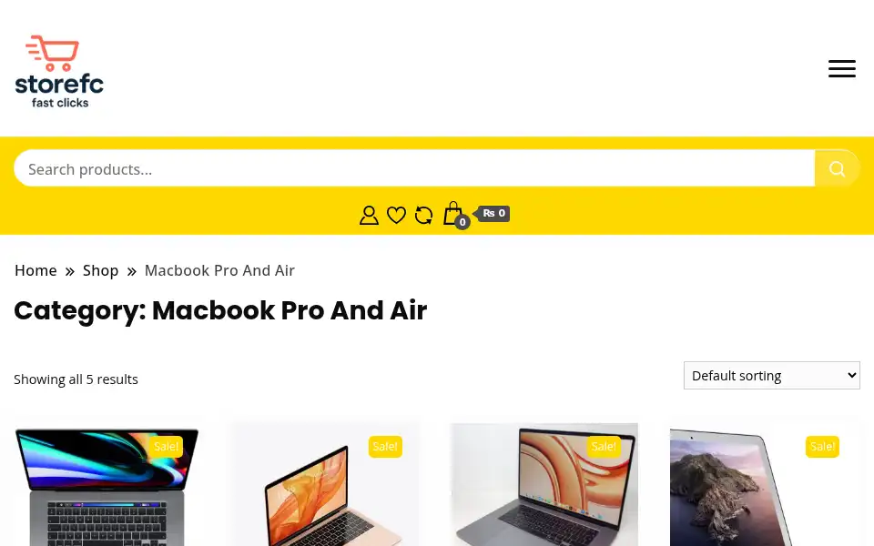 Screenshot of storefc.com