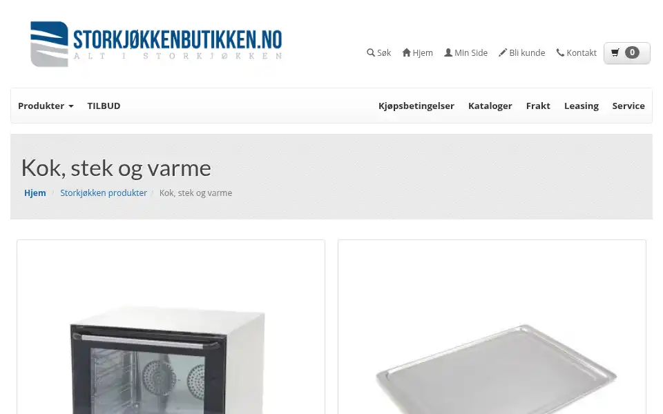 Screenshot of storkjokkenbutikken.no