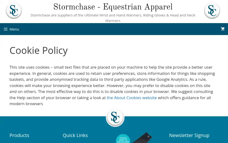 Screenshot of storm-chase.co.uk