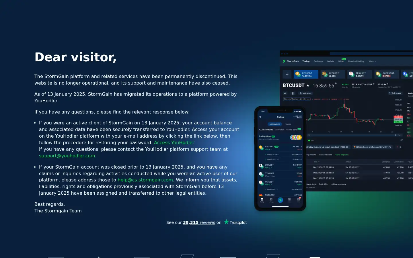 Screenshot of stormgain.com