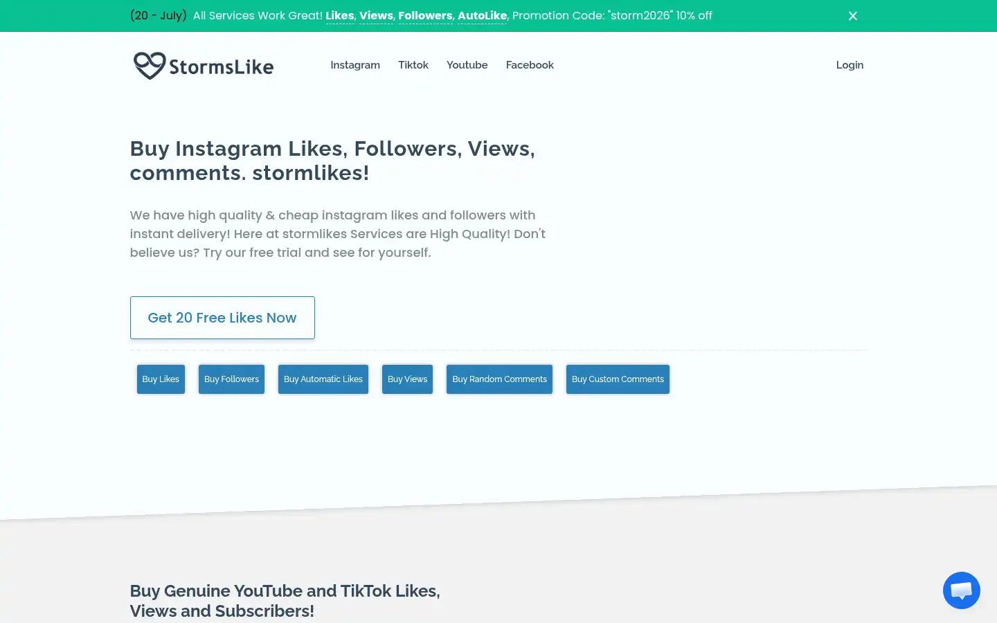 Screenshot of stormslike.com
