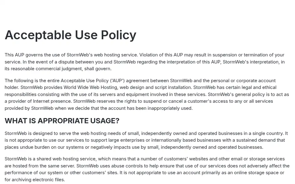Screenshot of stormweb.com