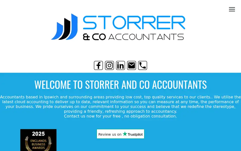Screenshot of storrerandco.co.uk