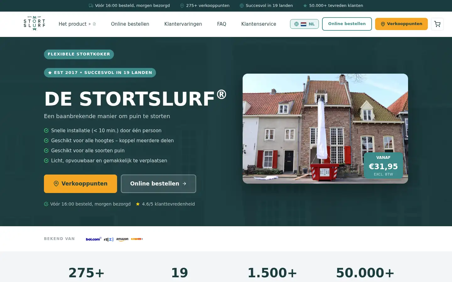 Screenshot of stort-slurf.nl