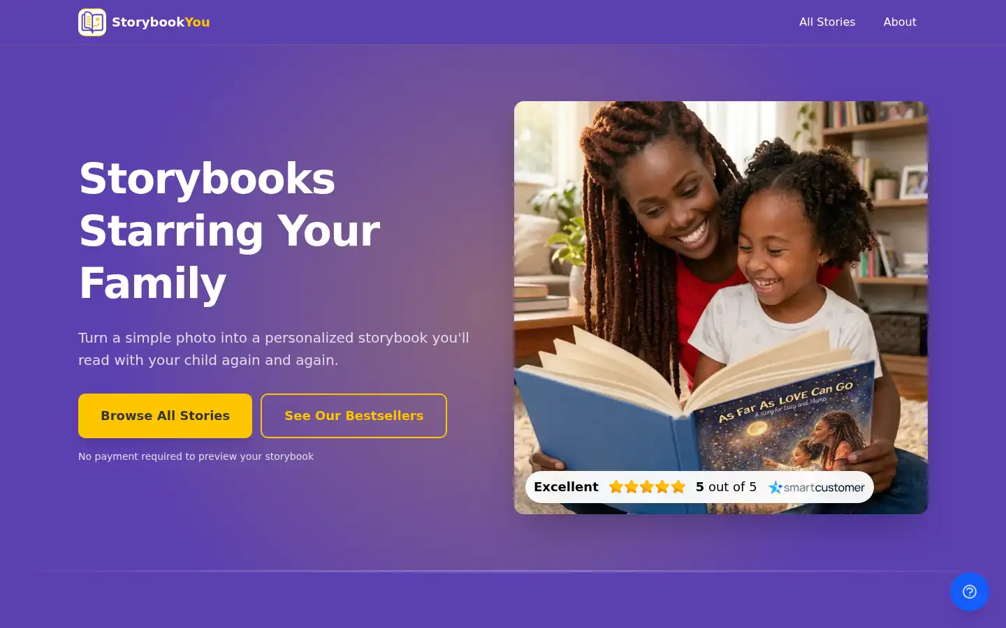 Screenshot of storybookyou.com