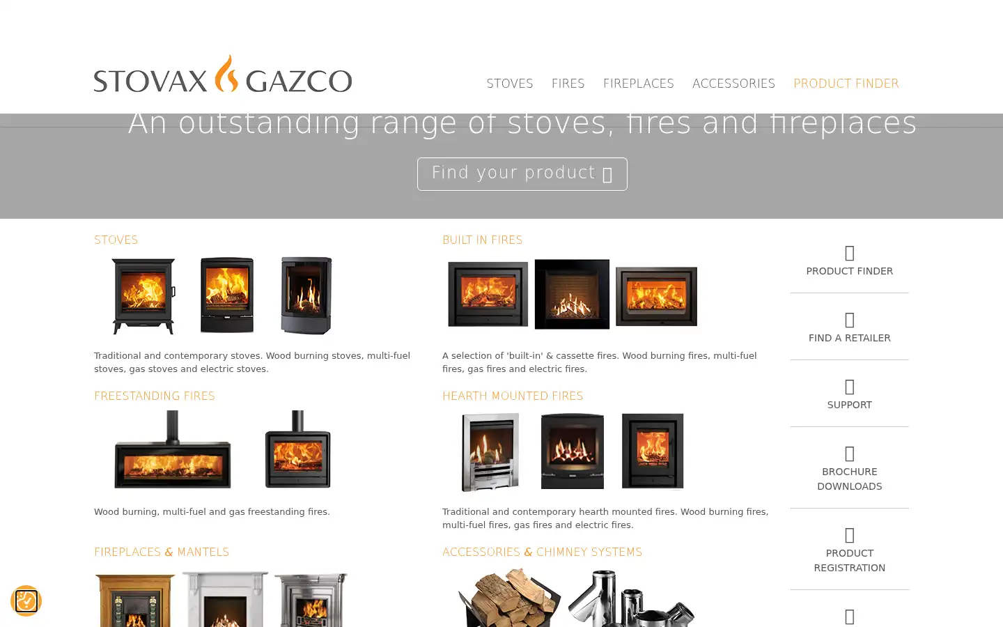 Screenshot of stovax.com