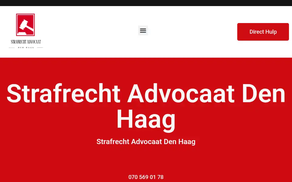 Screenshot of strafrechtadvocaatdenhaag.net