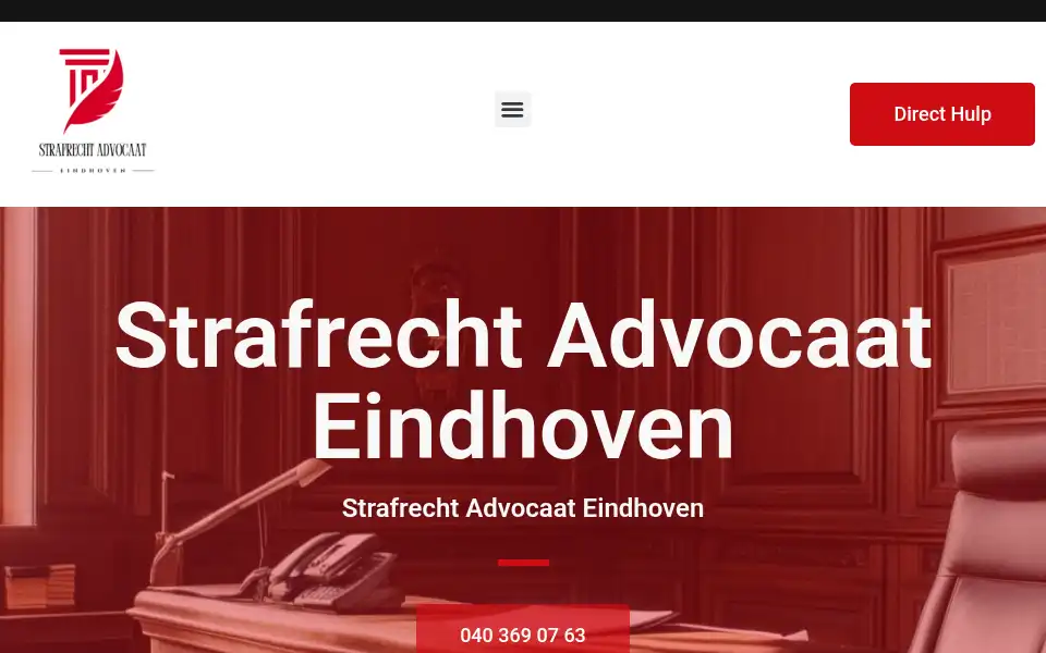 Screenshot of strafrechtadvocaateindhoven.net