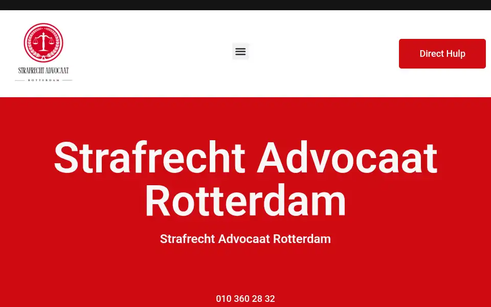 Screenshot of strafrechtadvocaatrotterdam.com