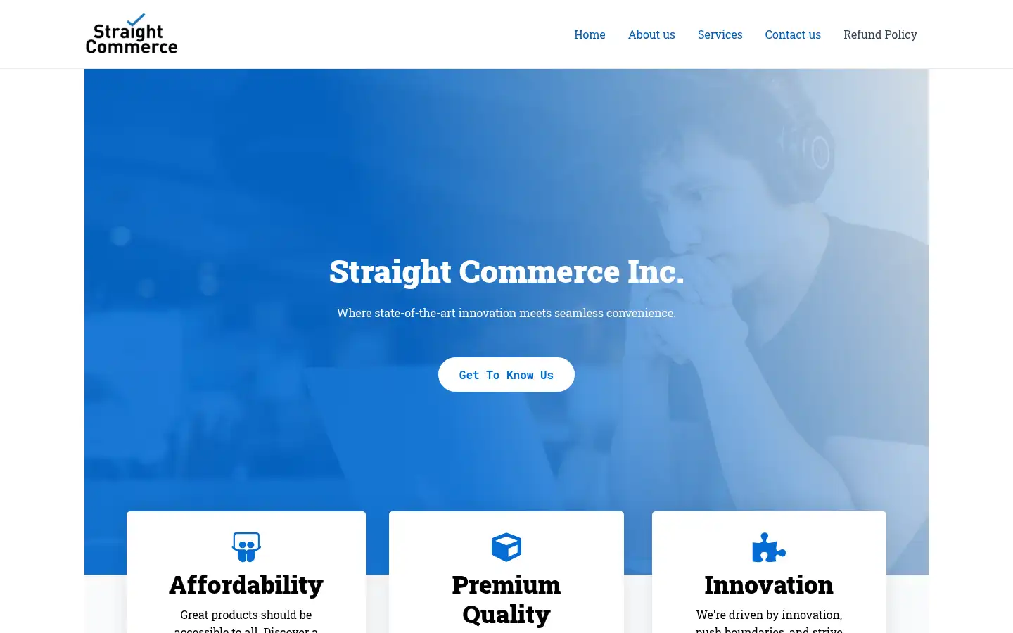 Screenshot of straight-commerce.com