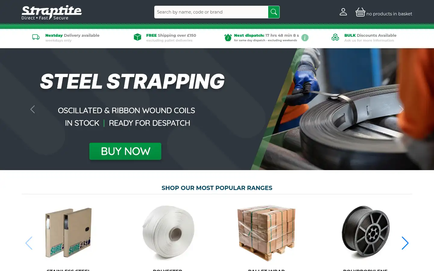 Screenshot of straptite.co.uk