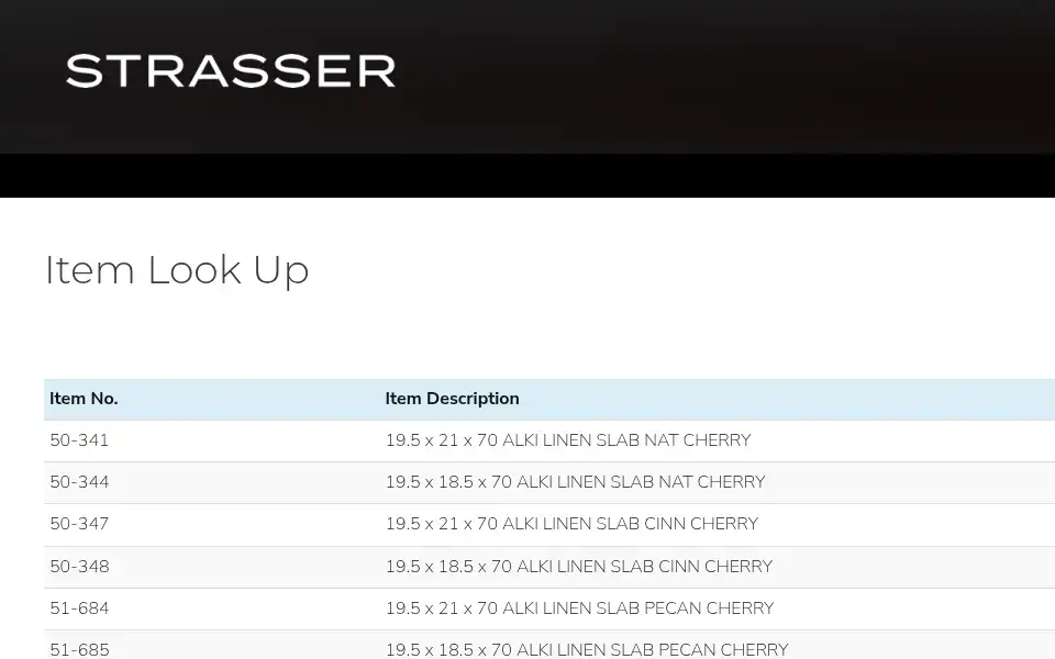 Screenshot of strasserwood.com